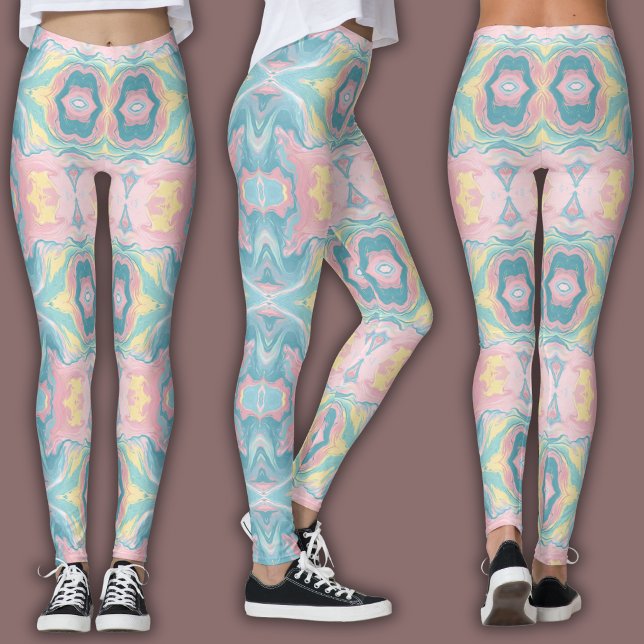 Leggings Patrón de Pastel en Caleidoscopio | Mandala Rosa y (Subido por el creador)