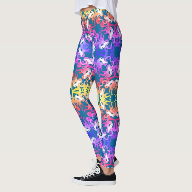 Leggings Patrón de pastor alemán floral (Izquierda)