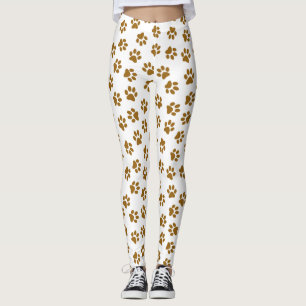 Leggings Patrón De Patas, Patas De Perro, Rutas De Oro Nara