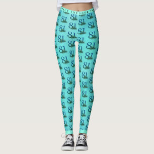 Leggings Patrón de pavo real para cumpleaños o aniversario