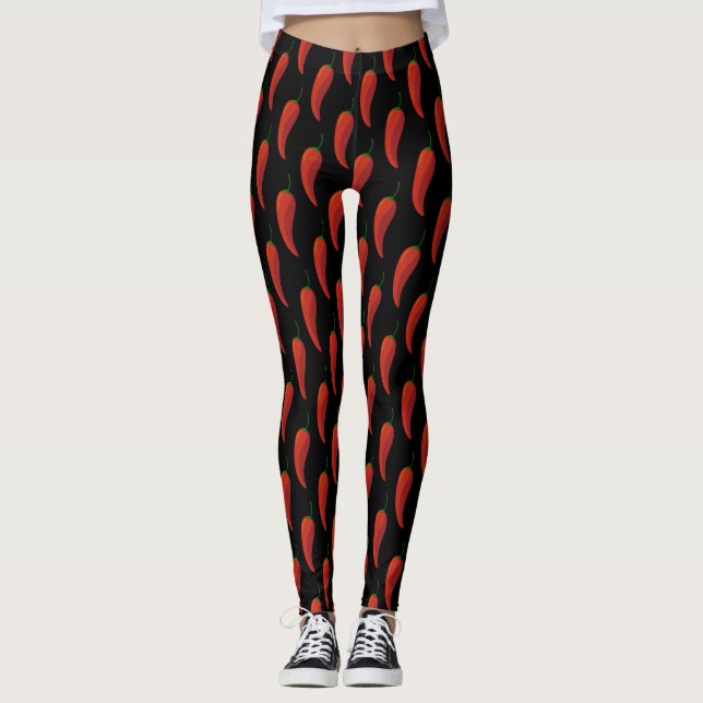 Leggings Patrón de Pepper Chili (Anverso)