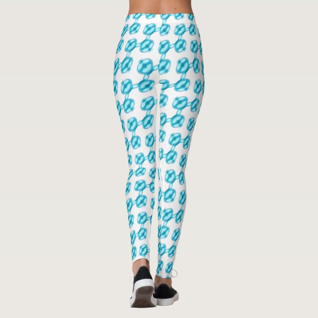 Leggings Patrón de perlas azules (Reverso)