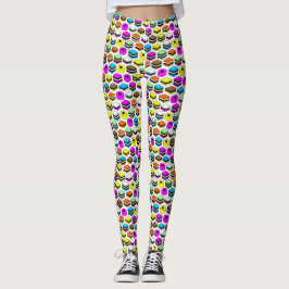 Leggings Patrón de permisos de estilo Memphis
