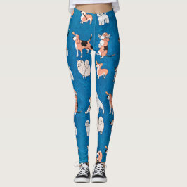 Leggings Patrón de perro blanco