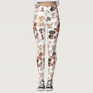 Leggings Patrón de perro de cachorro