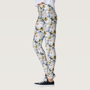 Leggings Patrón de perro de garabato