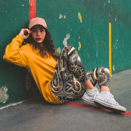 Leggings Patrón de Perros y Engranajes de Steampunk