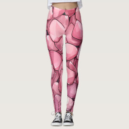 Leggings Patrón de Piedra Rosa Cuta