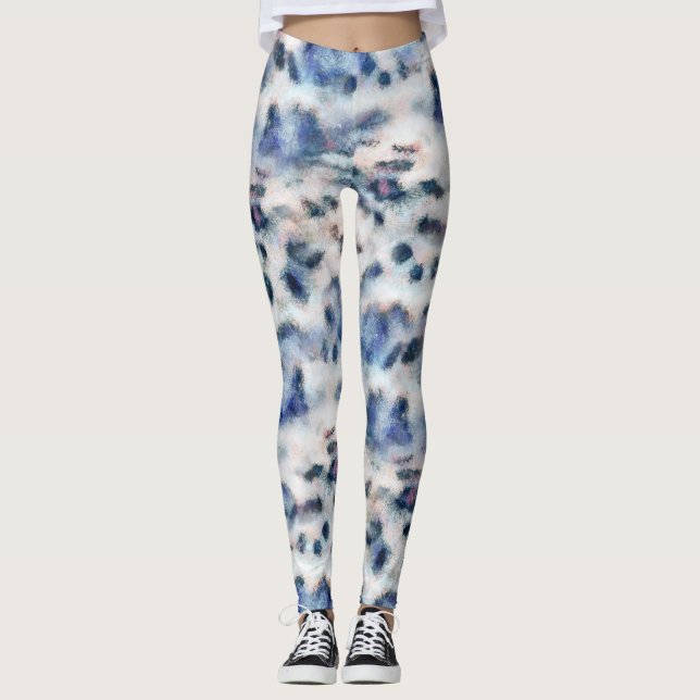 Leggings Patrón de piel de impresión de animales de leopard (Anverso)
