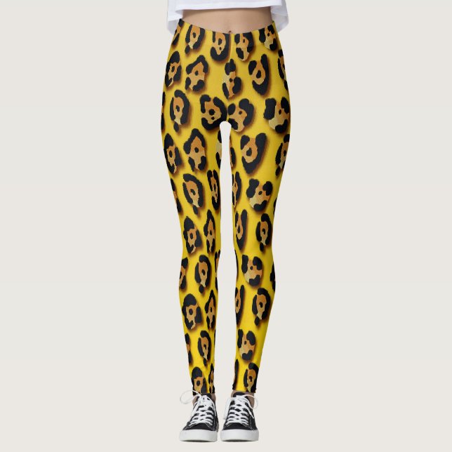 Leggings patrón de piel de leopardo (Anverso)