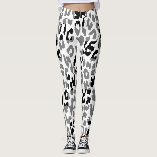 Leggings Patrón de piel de leopardo (Anverso)