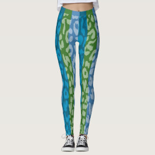 Leggings Patrón de piel de leopardo colorido #14