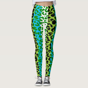 Leggings Patrón de piel de leopardo colorido #28