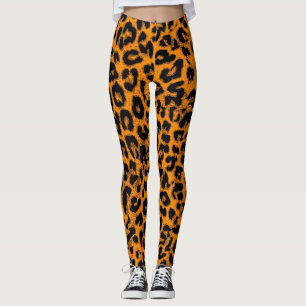Leggings Patrón de piel de leopardo moderno #13