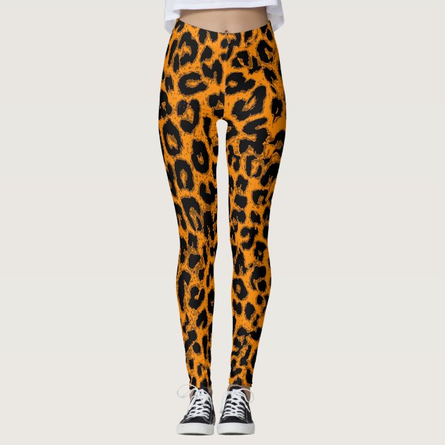 Leggings Patrón de piel de leopardo moderno #13 (Anverso)