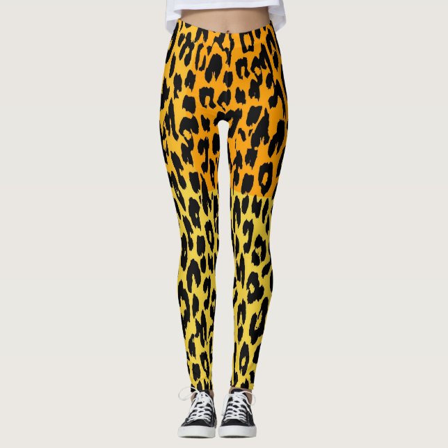 Leggings Patrón de piel de leopardo moderno #17 (Anverso)