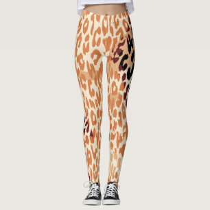 Leggings Patrón de piel de leopardo moderno #21