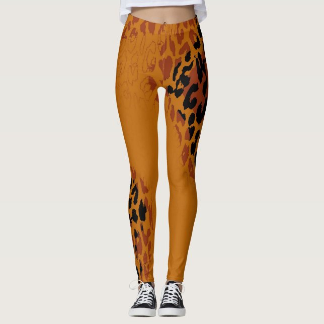 Leggings Patrón de piel de leopardo moderno #29 (Anverso)
