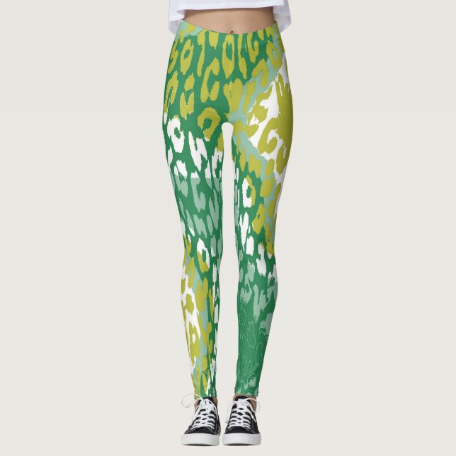 Leggings Patrón de piel de leopardo moderno #32 (Anverso)
