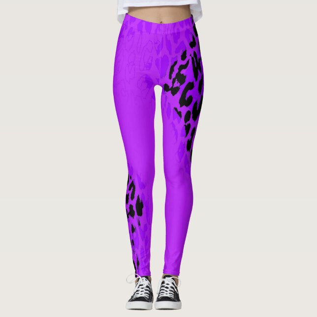 Leggings Patrón de piel de leopardo moderno #33 (Anverso)