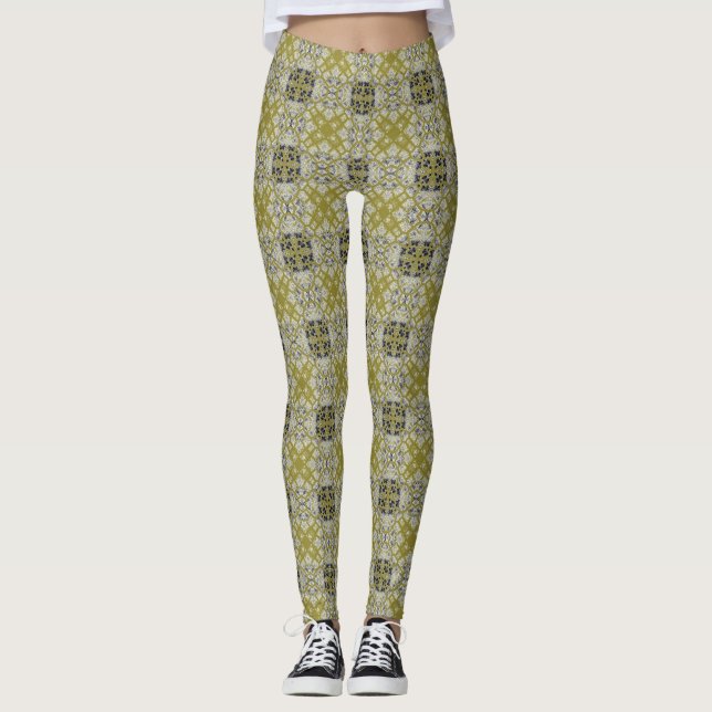 Leggings Patrón de piel de leopardo moderno #4 (Anverso)