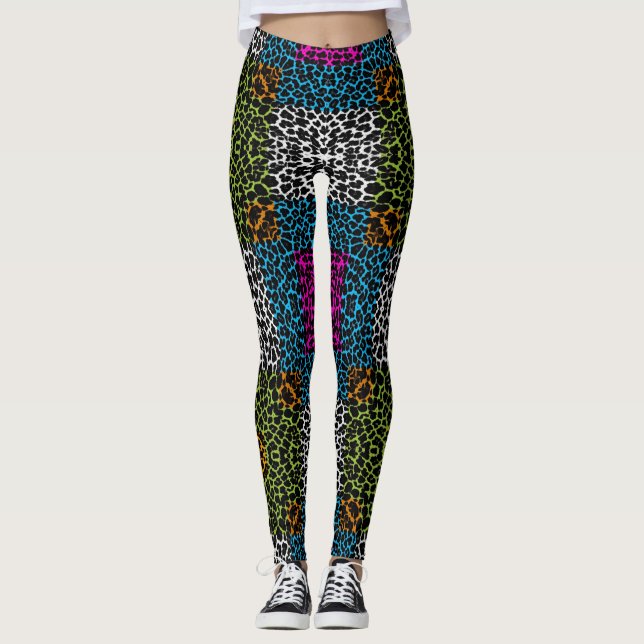 Leggings Patrón de piel de leopardo moderno nº 5 (Anverso)