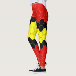 Leggings Patrón de piel de serpiente coral