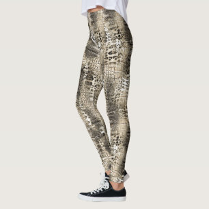 Leggings Patrón de Piel de serpiente de impresión en animal