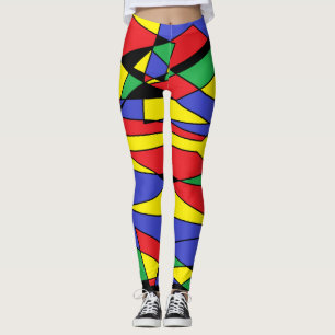 Leggings Patrón de piernas coloridas Colores abstractos