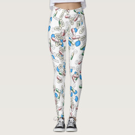 Leggings Patrón de píldoras espolvoreadas