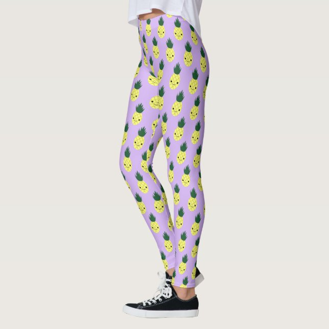 Leggings Patrón de piña de Kawaii" (Izquierda)