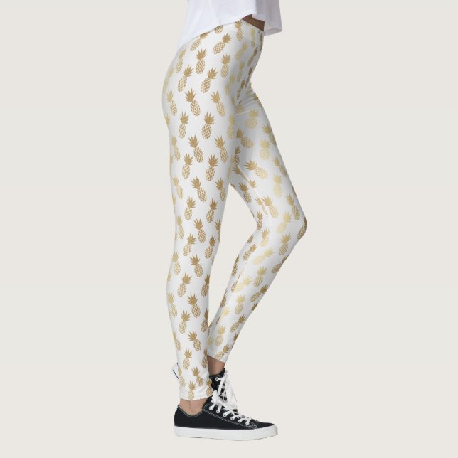 Leggings Patrón de piña dorada (Derecha)