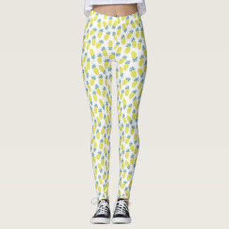Leggings Patrón de piñas amarillas Guay