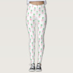 Leggings Patrón de piñas rosadas<br><div class="desc">Patrón de frutas de moda y de mojigata.</div>