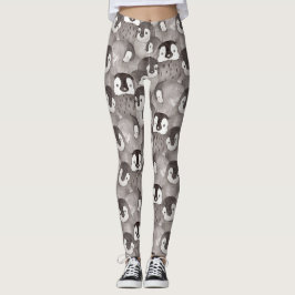 Leggings Patrón de pingüino de bebé