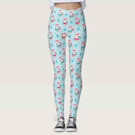 Leggings Patrón de pingüino de invierno de Navidades de vac