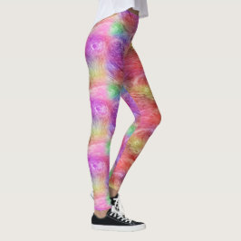 Leggings Patrón de pintura al óleo de remolino abstracto pa