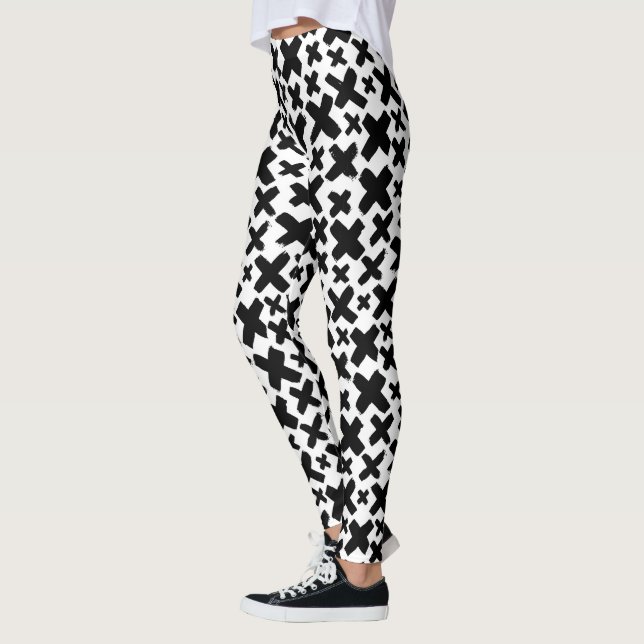 Leggings Patrón de pintura negra (Izquierda)