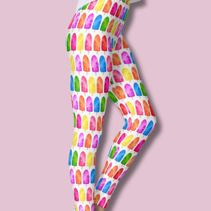 Leggings Patrón de piruleta de helado colorido