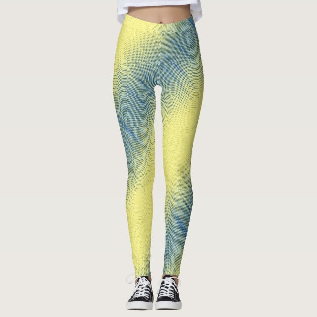 Leggings Patrón de píxeles 01.B.bw.S Amarillo BG (Anverso)