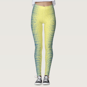 Leggings Patrón de píxeles 01.B.bw.Yelow BG