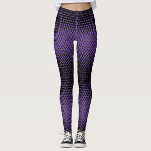 Leggings Patrón de píxeles 09.B.w. Purple BG
