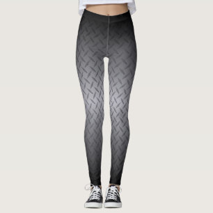 Leggings Patrón de placa de diamante de acero ocre