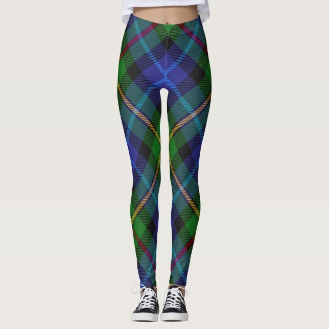 Leggings Patrón de plaid tartán tartán de Smith Clan Scotti (Anverso)
