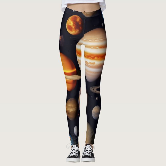 Leggings Patrón de planetas (Anverso)