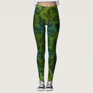 Leggings Patrón de plantas.11b Negro BG