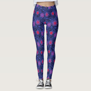 Leggings Patrón de plantas A13.b Negro BG