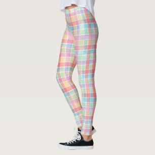 Leggings Patrón de plaquetas de colores de primavera