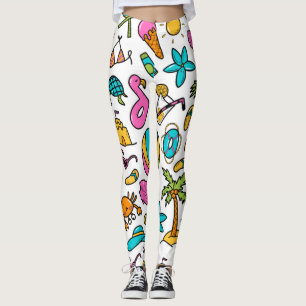 Leggings patrón de playa de verano de vacaciones para diver