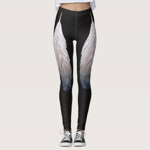 Leggings Patrón de plumas único en la leyenda impresa en ne